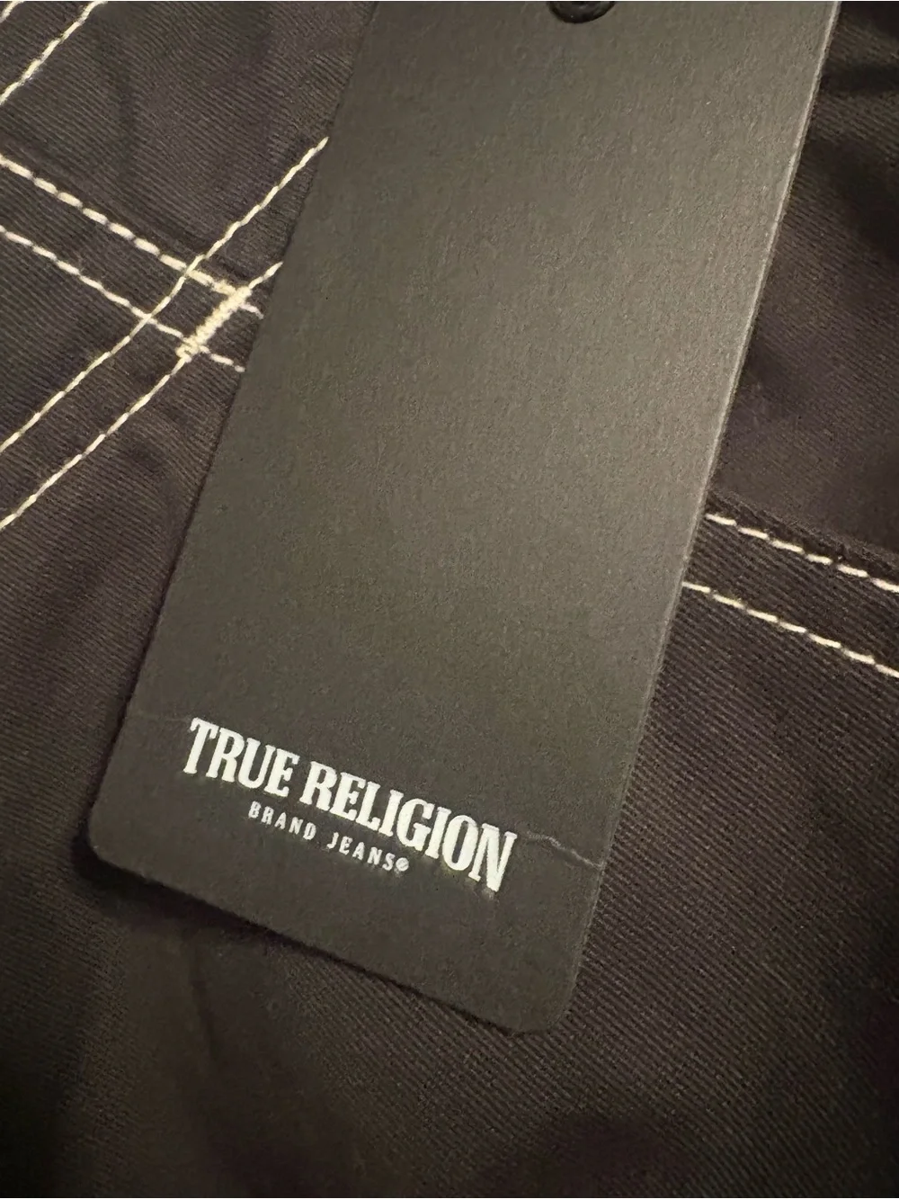 True religion Men's Black Cargo Pants - Classic Workwear Style nwt size 34